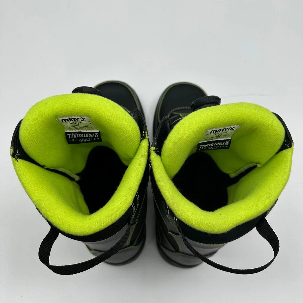 Whitewoods Matrix 880 Snowboard Boots Mens 13 Black Neon MOZ‎ Dial Thinsulate